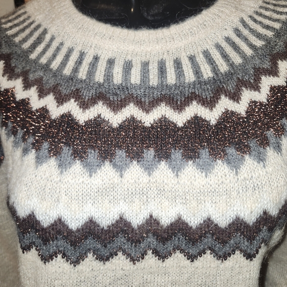 Hallhuber Italian Yarn Fair Isle Sweater Size L - Picture 4 of 7